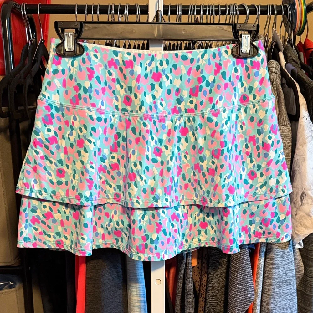 Lilly Pulitzer Luxletic Meryl Adlai Skort Skirt Sz XS Hottie Dottie UPF 50+